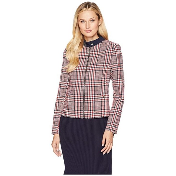 Tommy Hilfiger Plaid Zip-Up Jacket S/M - Picture 3 of 15